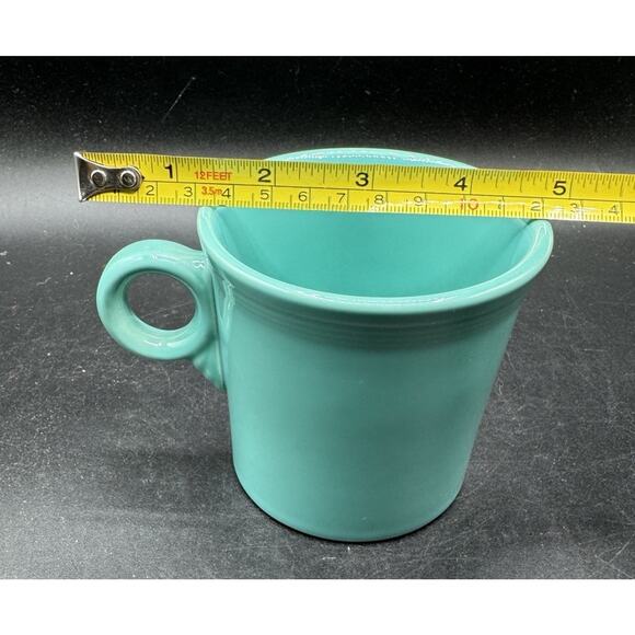 Fiestaware Fiesta HLC Ring Handle Cup Mug Turquoise Homer Laughlin USA -S1L - Picture 4 of 8